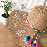 Chapeau Paille Plage Dame I want to see the sea - Couleurs Lagon