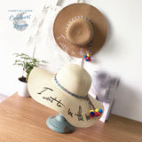 Chapeau Paille Plage Dame I want to see the sea - Couleurs Lagon