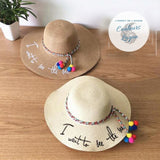 Chapeau Paille Plage Dame I want to see the sea - Couleurs Lagon