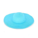 Chapeau Paille Pliant à Bord Large - Couleurs Lagon