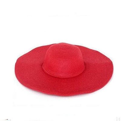 Chapeau Paille Pliant à Bord Large - Couleurs Lagon