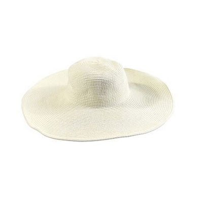 Chapeau Paille Pliant à Bord Large - Couleurs Lagon