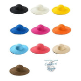 Chapeau Paille Pliant à Bord Large - Couleurs Lagon