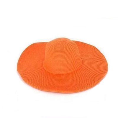 Chapeau Paille Pliant à Bord Large - Couleurs Lagon