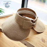 Chapeau paille femme noir à large bord pliable UPF — Couleurs Lagon
