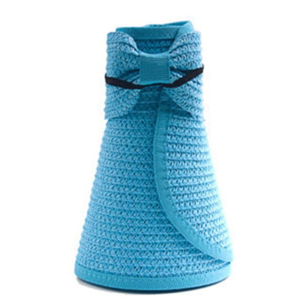 Chapeau de plage femme rayé bleu outremer — Couleurs Lagon