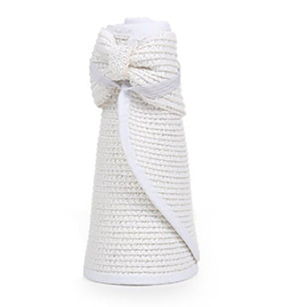 Chapeau plage femme rayé orange paille ajustable — Couleurs Lagon
