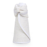 Chapeau plage femme rayé orange paille ajustable — Couleurs Lagon