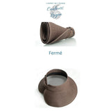 Chapeau de plage femme bleu lagon protection soleil — Couleurs Lagon