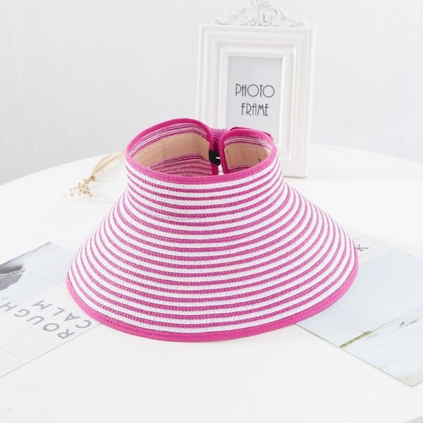Chapeau de plage femme pliable sac voyage — Couleurs Lagon