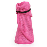 Chapeau paille femme rayé rouge style bohème — Couleurs Lagon