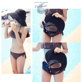 Chapeau de plage pliable femme paille ton naturel — Couleurs Lagon