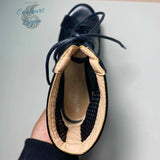gros plan de dessus - Chaussure Danse Bottine Latine Professionnelle Maille et Lacet - Couleurs Lagon