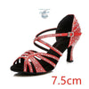 Chaussure Danse Latine Rouge et Noir 7.5-9 - Couleurs Lagon