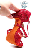 souplesse avant pied - Chaussure Danse Latine Souple Brillante Talon Haut - Couleurs Lagon