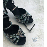Chaussure Danse Latine Femme Argent Talon Haut - Couleurs Lagon
