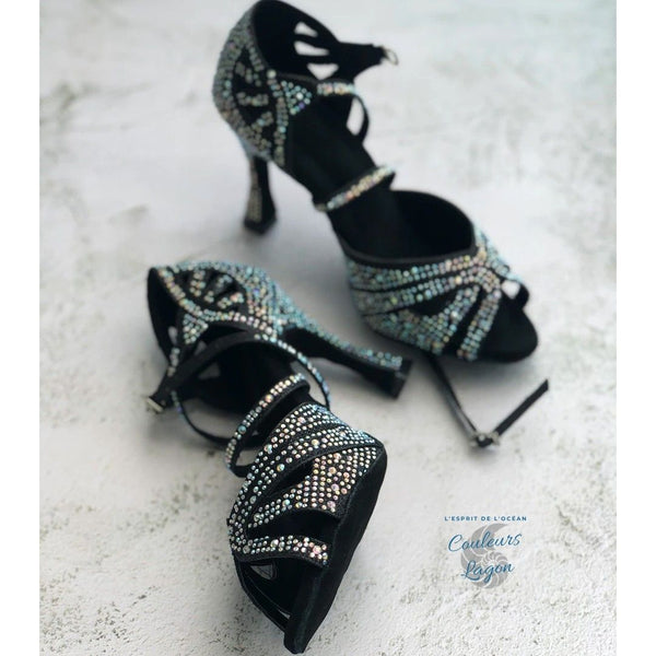 Chaussure Danse Salsa Femme Talon Haut Noir - Couleurs Lagon