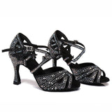 Chaussure Danse Latine Semelle Cuir Veritable - Couleurs Lagon