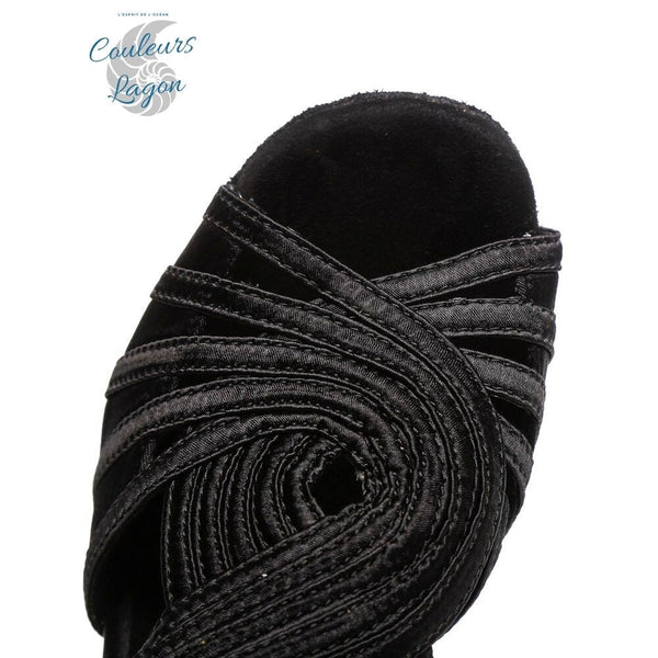 Chaussures Danse Latine Double Couche T8.5cm - Couleurs Lagon