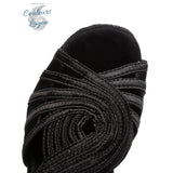 Chaussures Danse Latine Double Couche T8.5cm - Couleurs Lagon