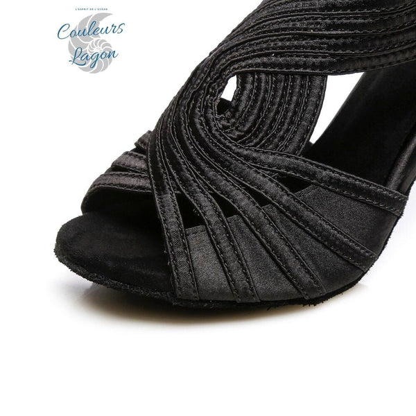 Chaussures Danse Latine Double Couche T8.5cm - Couleurs Lagon