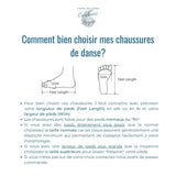 bien choisir sa taille - Chaussures Danse Latine Pro Satin 5cm - Couleurs Lagon