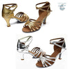 Chaussures Danse Latine Pro Satin 7cm - Couleurs Lagon