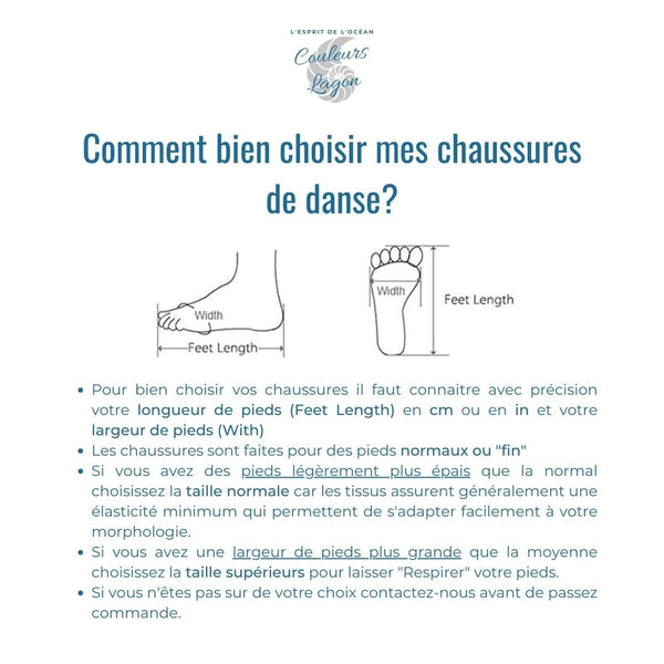 bien choisir sa taille - Chaussures Danse Latine Pro Satin 7cm - Couleurs Lagon