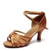 Chaussures Danse Latine Pro Satin 7cm - Couleurs Lagon