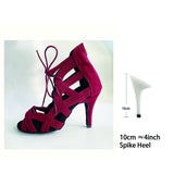 talon styletto 10cm - Chaussures Danse Latine Rouge Flannel T5-10cm - Couleurs Lagon