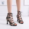 Chaussures de Danse Latine à Lacets T9 Camouflage - Couleurs Lagon