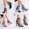 Chaussures de Danse Latine à Lacets T9 Camouflage - Couleurs Lagon