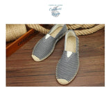Chaussures de paille et tissu faites à la main - Couleurs Lagon