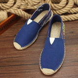 Chaussures de paille et tissu faites à la main - Couleurs Lagon