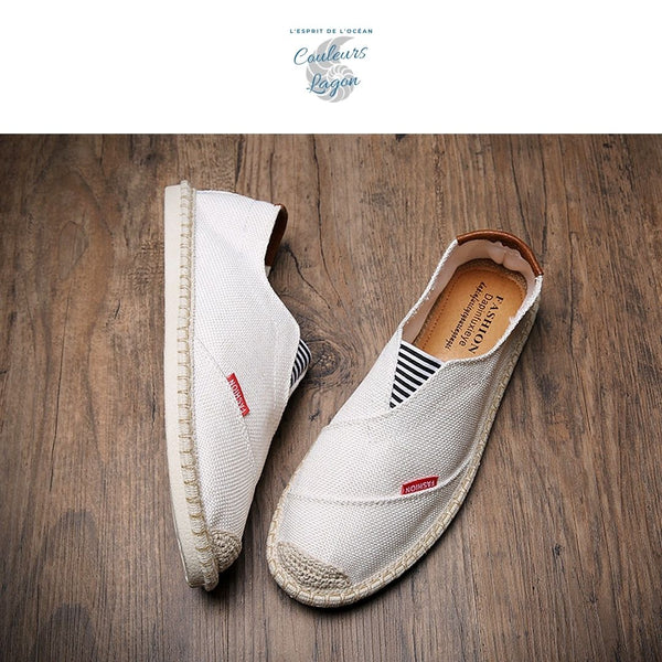 Chaussures de pêcheur décontractées en paille - Couleurs Lagon