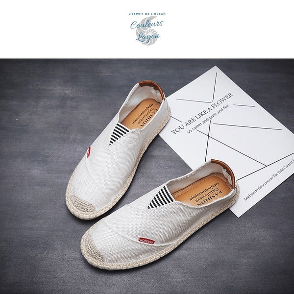 Chaussures de pêcheur décontractées en paille - Couleurs Lagon