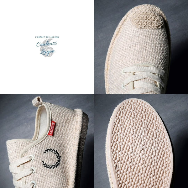 Chaussures de pêcheur en toile à lacets - Couleurs Lagon