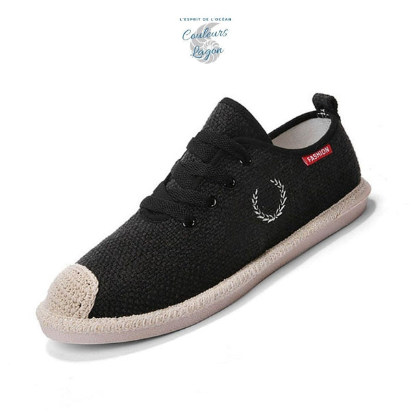 Chaussures de pêcheur en toile à lacets - Couleurs Lagon