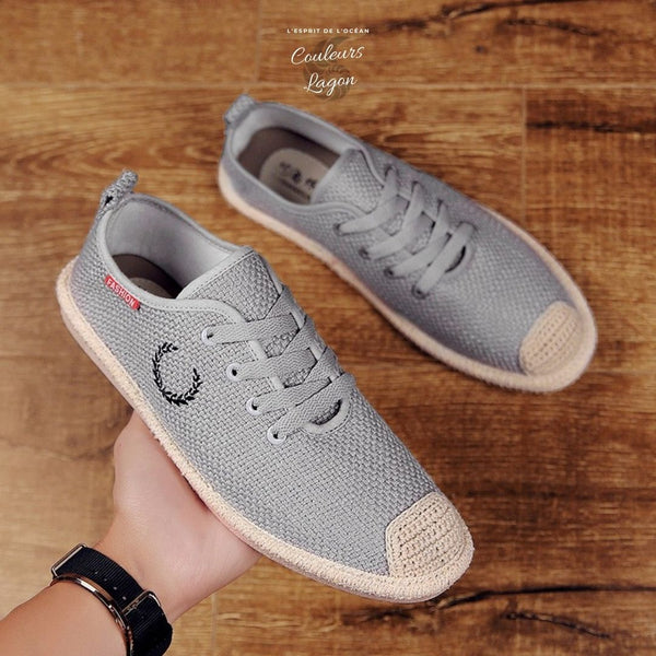 Chaussures de pêcheur en toile à lacets - Couleurs Lagon