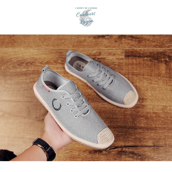 Chaussures de pêcheur en toile à lacets - Couleurs Lagon