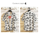 Chemise de plage décontracté HAWAI - Couleurs Lagon