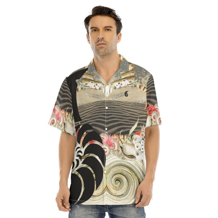 Chemise Hawaïenne Hommes Grandes Tailles Sable et Coquillages - Couleurs Lagon
