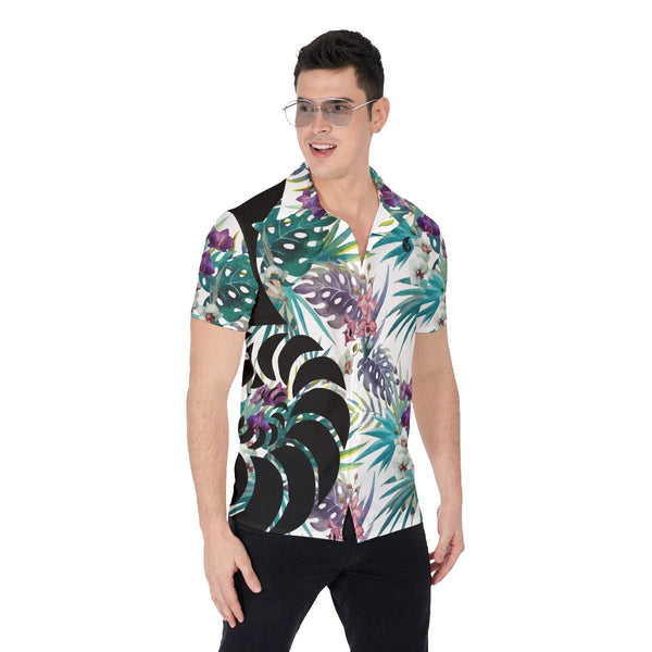 Chemise Hommes Grandes Tailles Floral Palmier - Couleurs Lagon