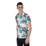 Chemise Hommes Grandes Tailles Floral Palmier - Couleurs Lagon