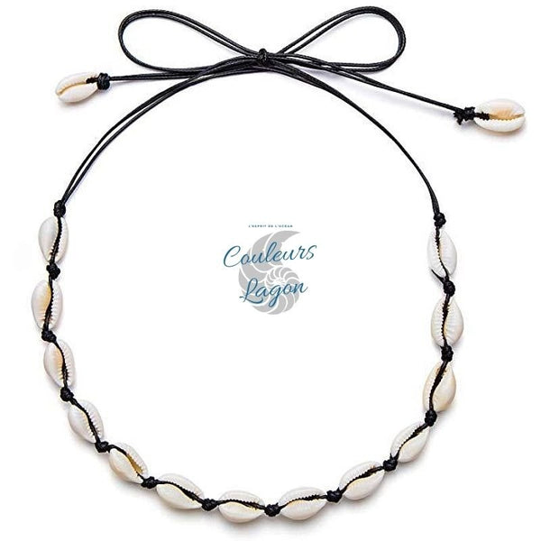 Collier de Coquillage Tressé Hawaïen - Couleurs Lagon