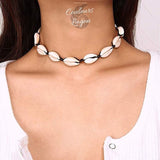 Collier de Coquillage Tressé Hawaïen - Couleurs Lagon