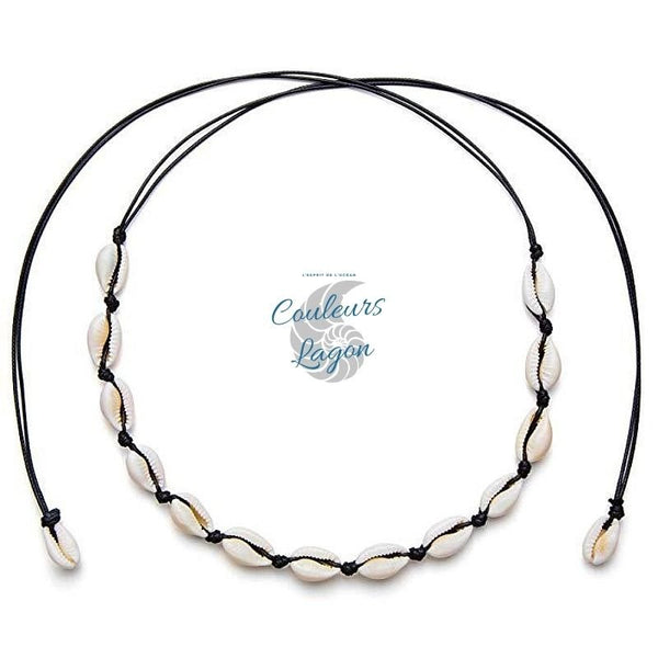 Collier de Coquillage Tressé Hawaïen - Couleurs Lagon