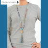 Collier de perles en pierre naturelle Mala OM Yoga - Couleurs Lagon