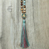 Collier de prière pour femme Mala OM - Couleurs Lagon