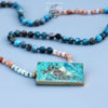 Collier Pendentif Mala en pierre Océan Couleurs Lagon - Couleurs Lagon